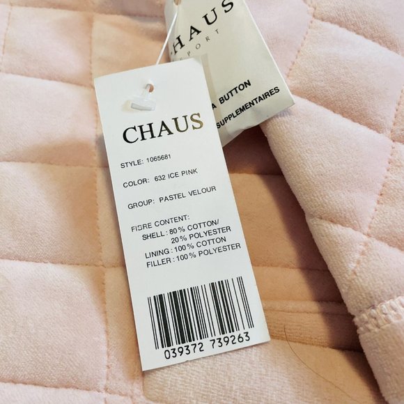 CHAUS Women’s Jacket Size Small Ice Pink Soft Thick Quilt Coat - Picture 6 of 14